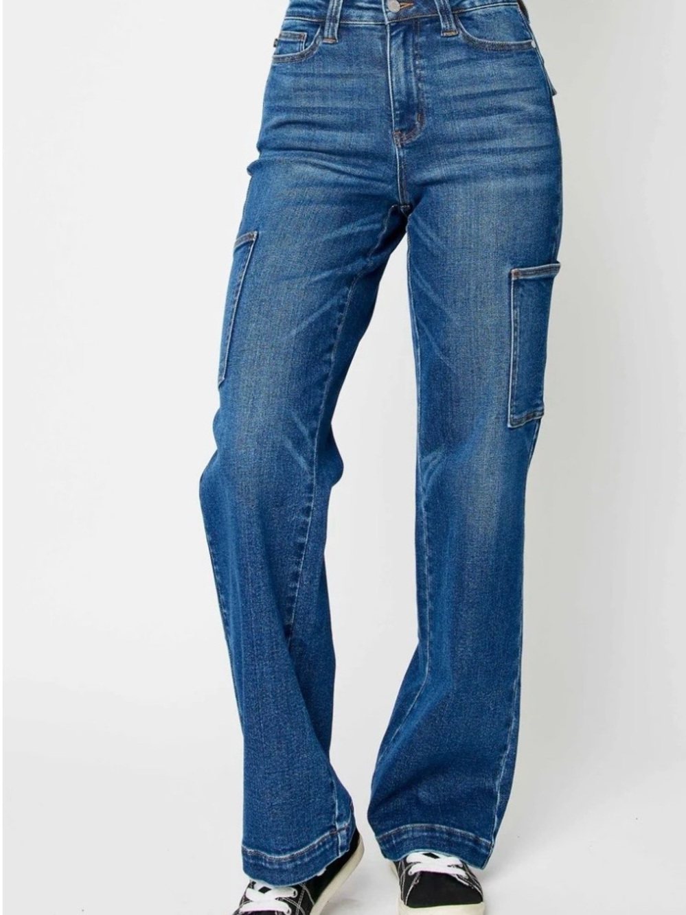 Judy Blue High-Rise Wide-Leg Cargo Jeans